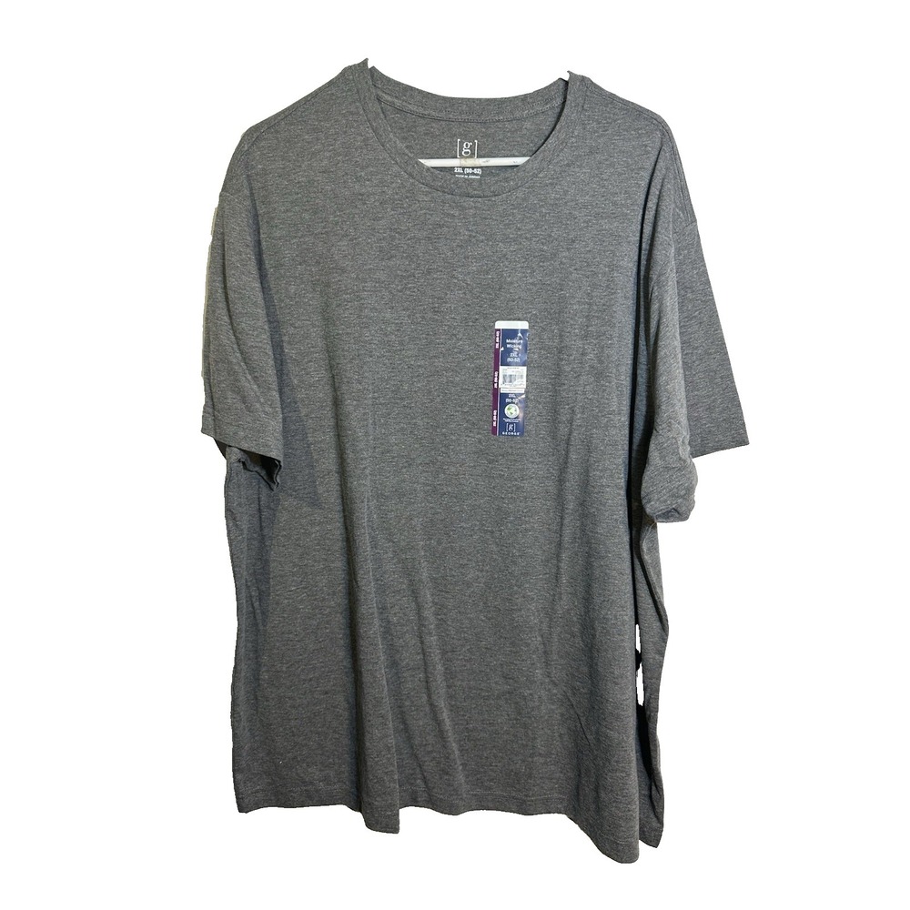 george mens short sleeve grey shirt size‎ 2XL XXL 50 52